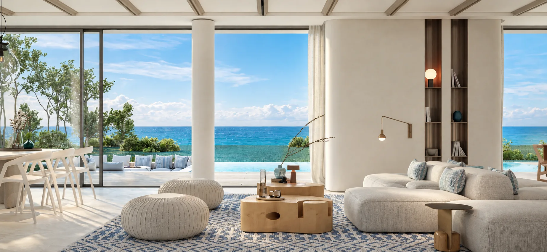Dining in the landscape at Lunaya