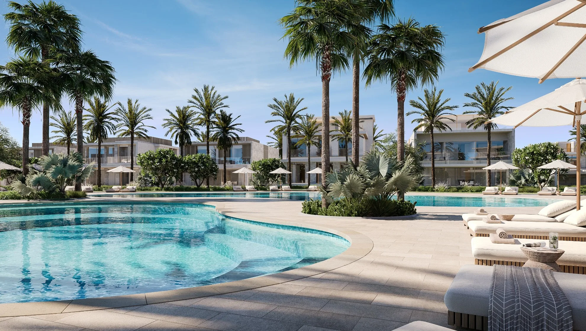 Rooftop pool at Lunaya Terraces